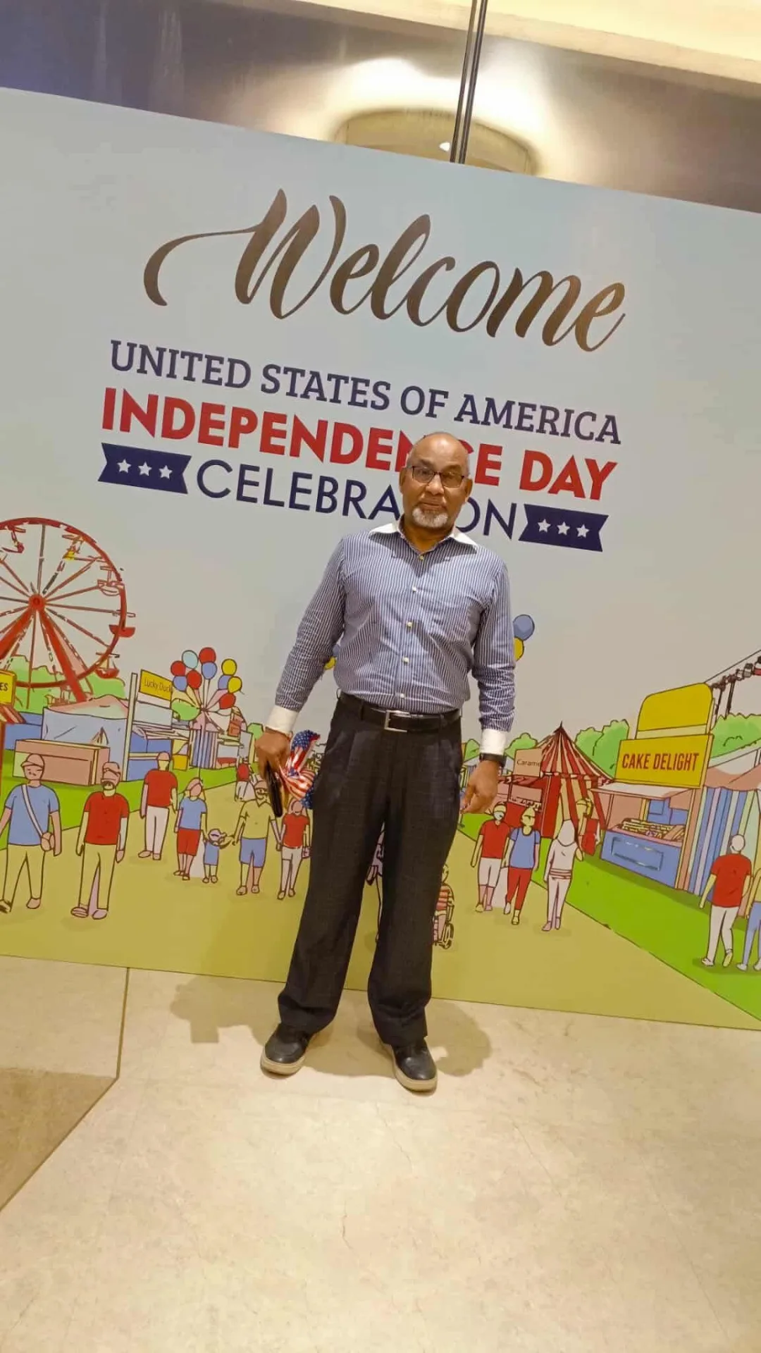 Ehsanul Haque Shomaji at the U.S. Independence Day Celebration.